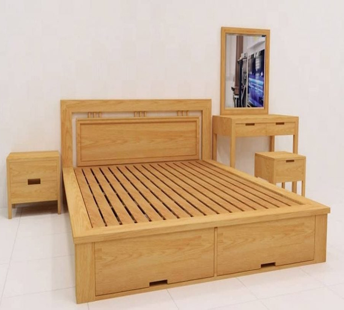 giường ngủ gỗ thông 03