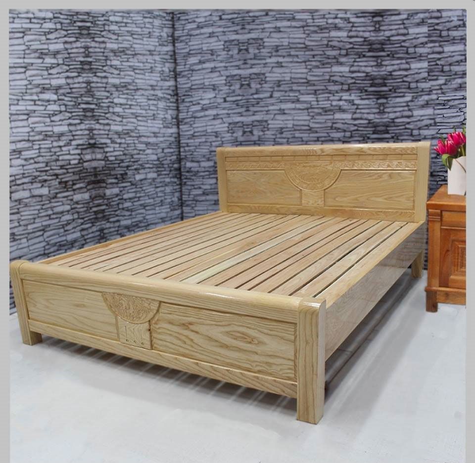giường ngủ gỗ thông 02